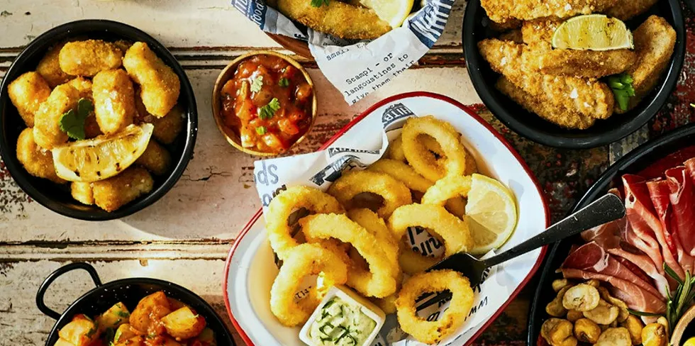 Whitby Seafoods scampi products.