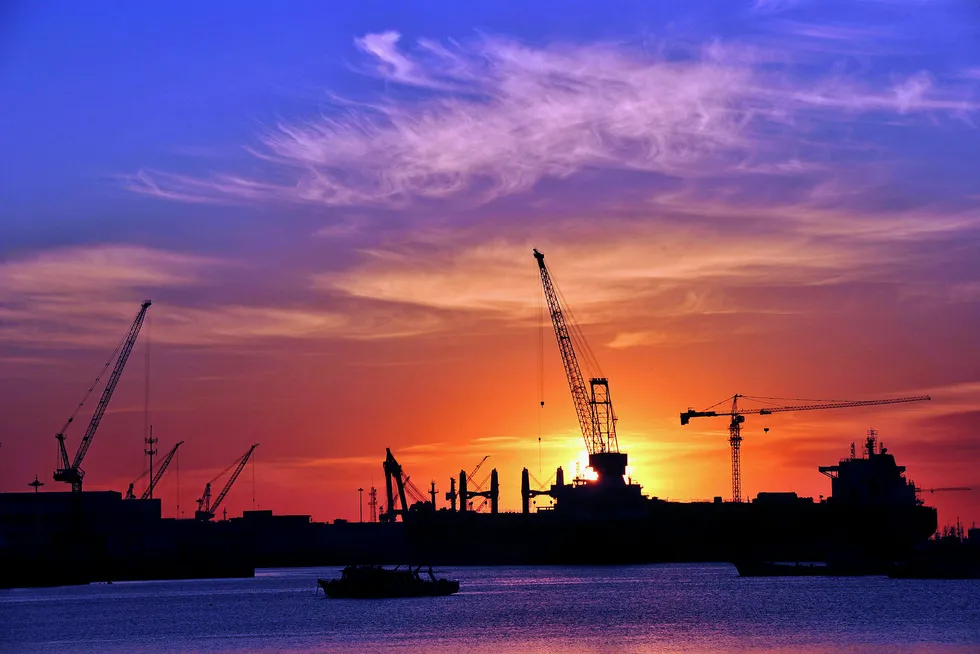 New horizon: a yard in Dalian, China
