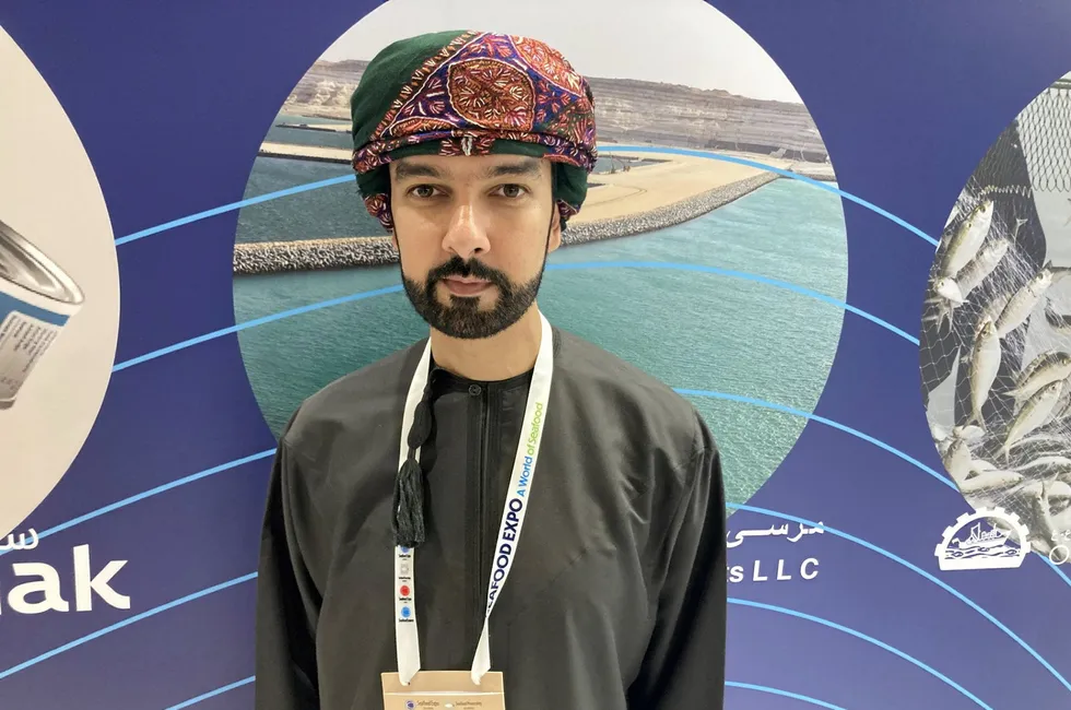Simak CEO Zakariya Al Hasni was at last week's Barcelona seafood trade fair to speak with potential new clients.