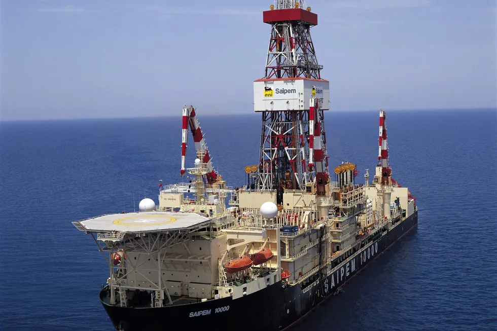 The drillship Saipem 10000 drilled Eni's 2019 Kekra-1 exploration well offshore Pakistan.