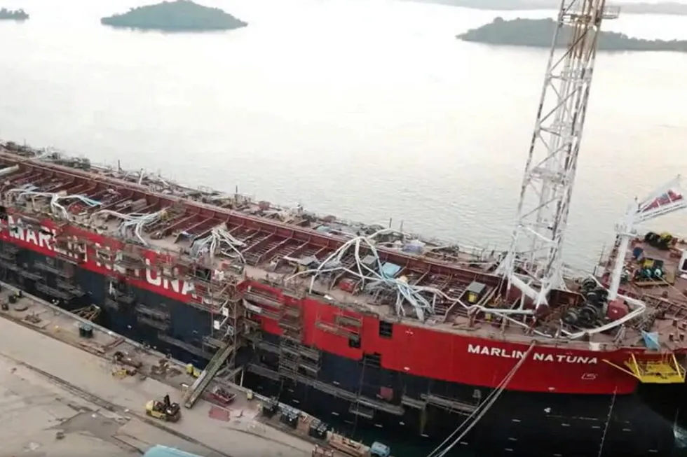 The Marlin Natuna FPSO under conversion.