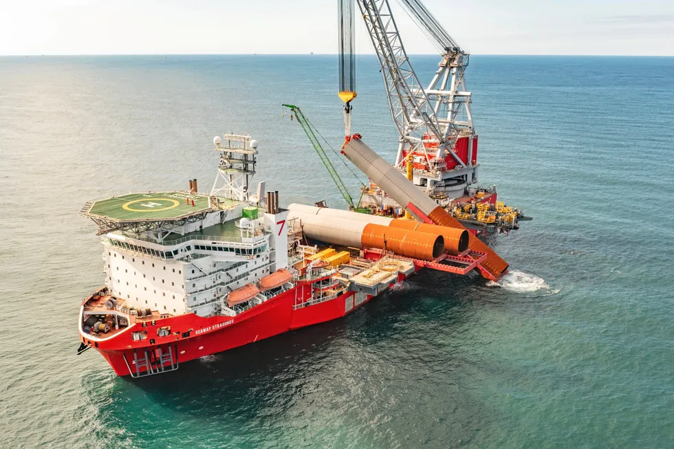 Seaway Strashnov has started installing foundations on Dogger Bank B