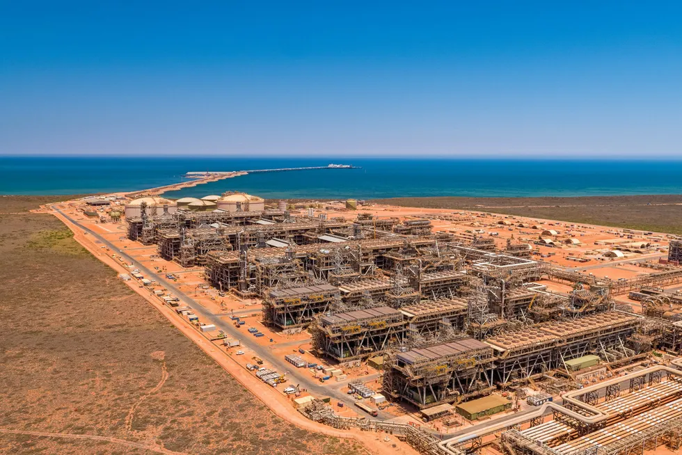 Repairs: the Gorgon plant site on Barrow Island, off Western Australia