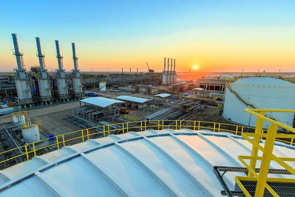 Expansion plans: the central processing facility at Iraq's West Qurna 2 oilfield