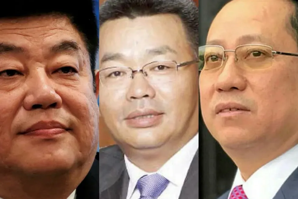 Yuan Guangyu, Li Yong and Qi Meisheng (from left to right).