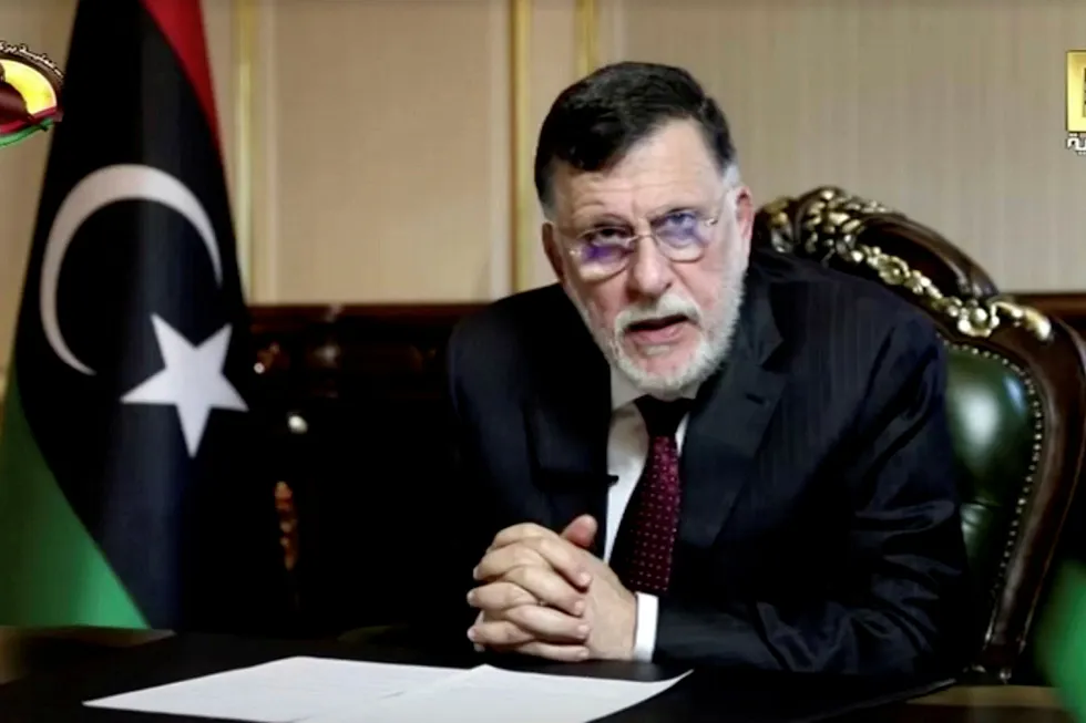 Quitting: Libya's internationally recognised Prime Minister Fayez al Sarraj