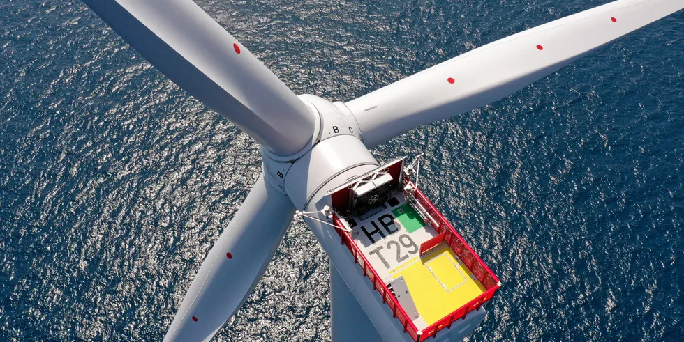Turbine at Orsted's Hornsea 2 project in the UK
