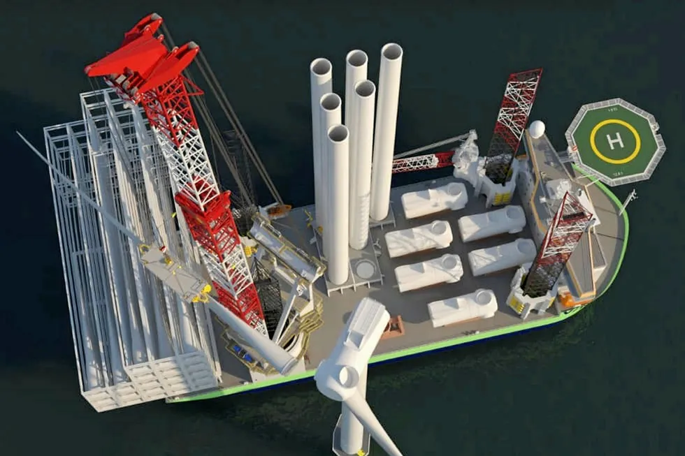Artist's impression of WTG vessel
