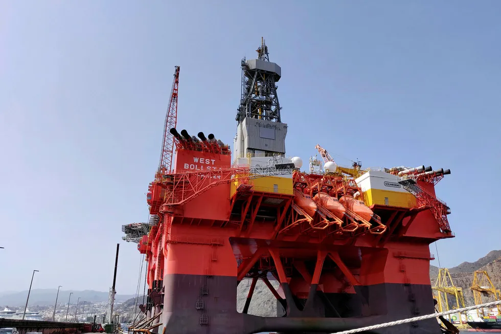 Drilling ahead: the semi-submersible West Bollsta