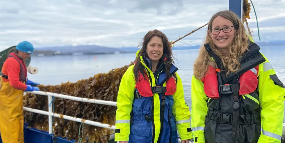Yvonne Booth and Laura Tulip from Mowi Scotland.
