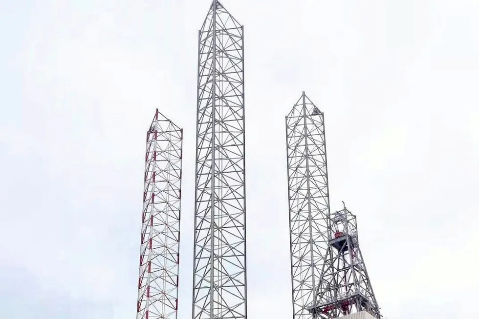 Rolling on; jack-up Gulf Driller VIII, formerly named Cerberus, has been working for Pemex in Mexico