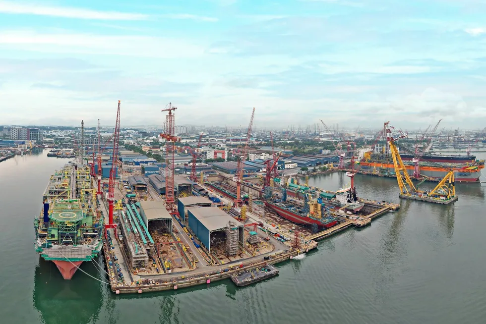 Keppel Shipyard, part of Singapore's then-Keppel Offshore & Marine, in 2022.