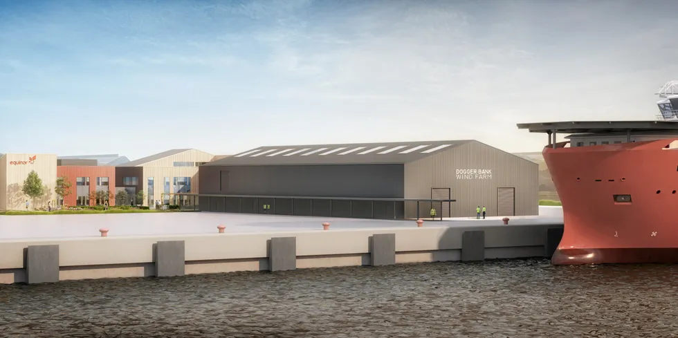 CGI of Dogger Bank operations base about to be built in north-east England