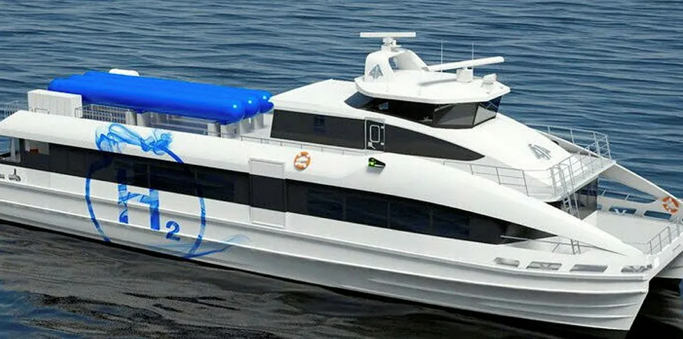 Image of hydrogen-powered speed vessel
