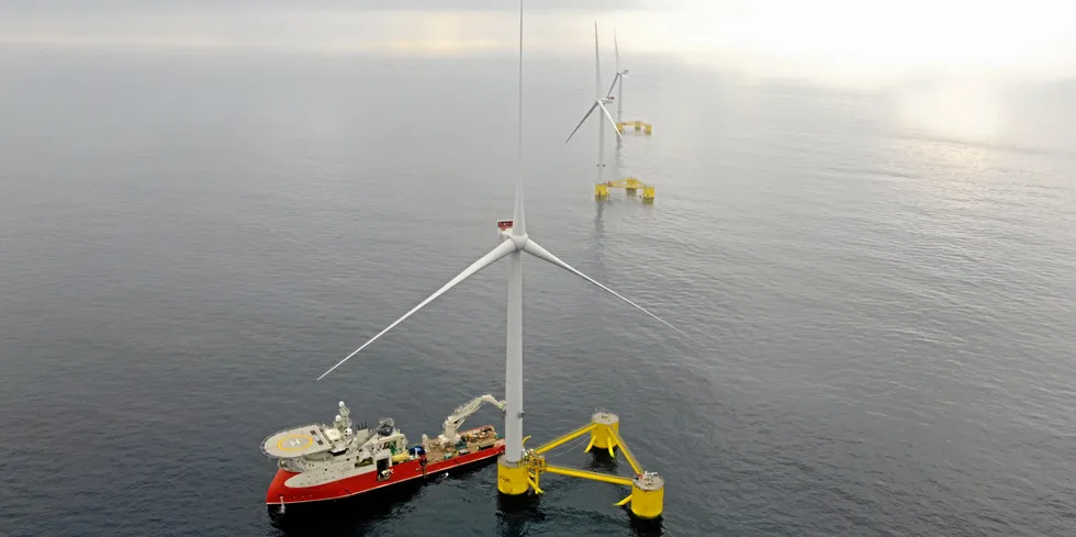 The WindFloat Atlantic array off Portugal