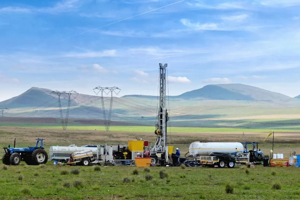 Kinetiko Energy's drilling operations in South Africa.