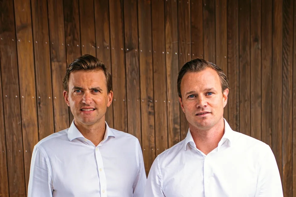 Bluefront partners Kjetil Haga (left) and Simen Landmark.
