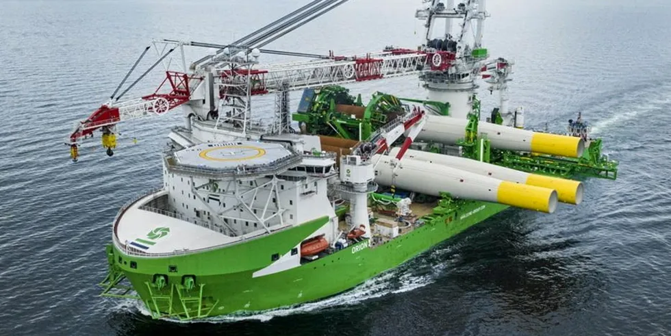 Wind turbine installation vessel Orion.