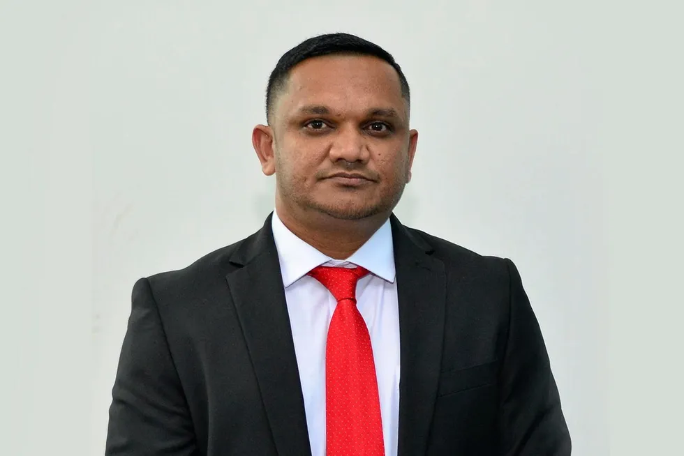 Guyana's Minister of Natural Resources Vickram Bharrat.