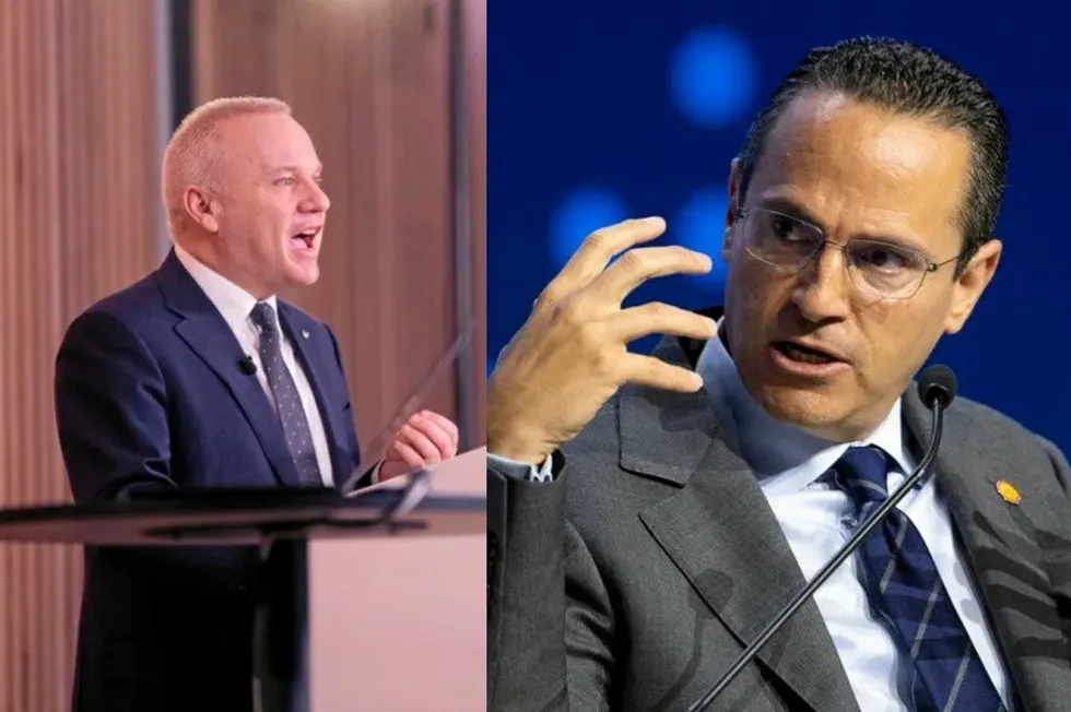 Anders Opedal and Wael Sawan, chief executives of Equinor and Shell.