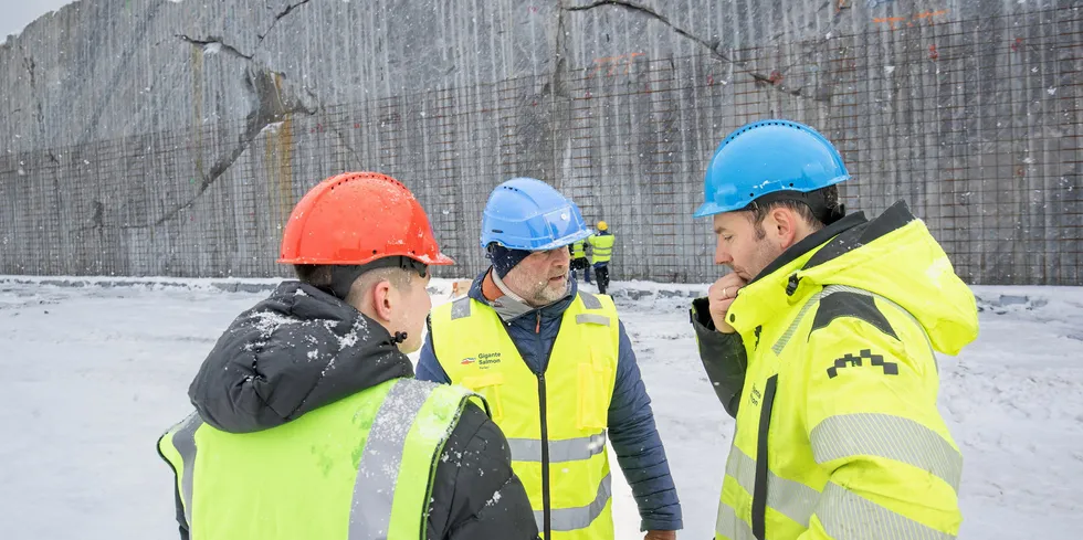 The cost of constructing Gigante Salmon's land-based salmon farm is higher than first estimated, but work is expected to be completed on time.