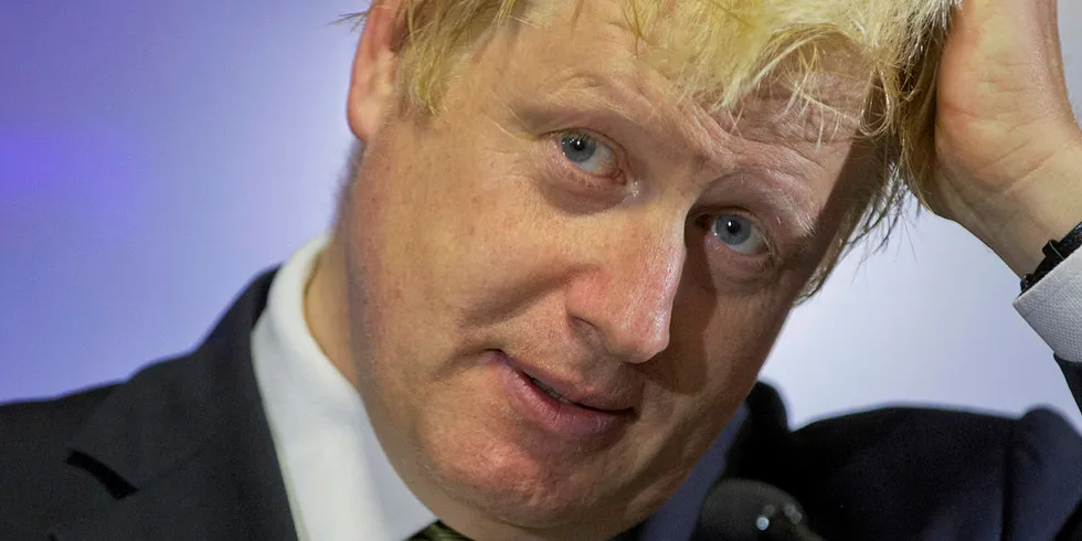 UK PM Boris Johnson.