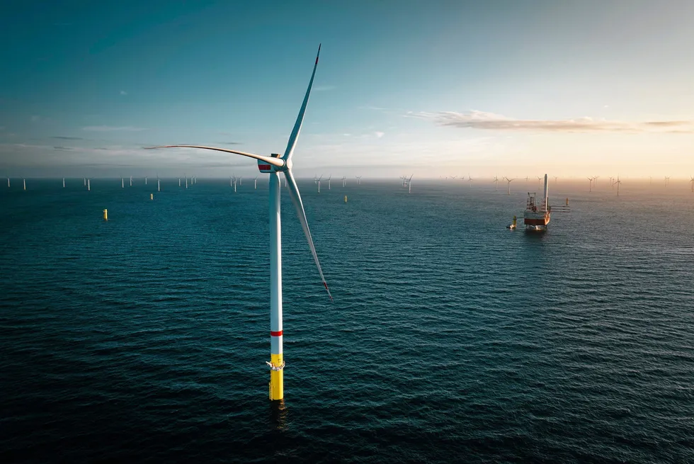 Orsted's Borkum Riffgrund 3 wind farm in the German North Sea.