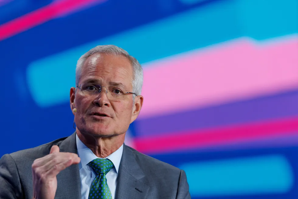 ExxonMobil chief executive Darren Woods.