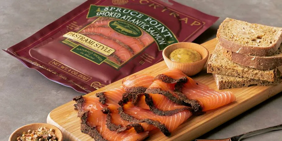 Marine Harvest's Ducktrap cold smoked salmon.