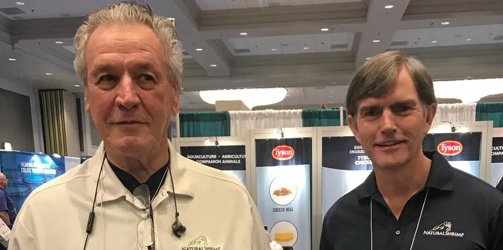 Team NaturalShrimp at AquaCulture 2019, Gerald Easterling – Co-Founder and President & Thomas Untermeyer – Co-Founder and Chief Technology Officer.