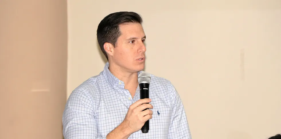 Jose Antonio Camposano speaks up for the Ecuadorian shrimp industry.