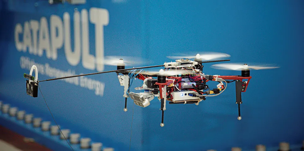 Drone tests at ORE Catapult R&D centre in the UK