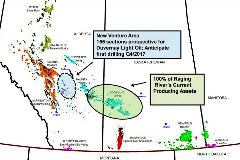 Play entry: Raging River's position in Duvernay shale