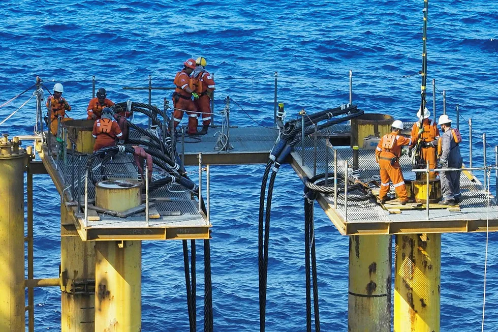 At work: Offshore staff