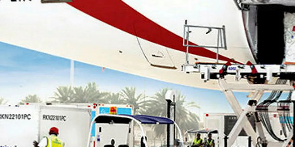 Emirates airline joins IT firm in seafood transport venture. Emirates Skycargo.