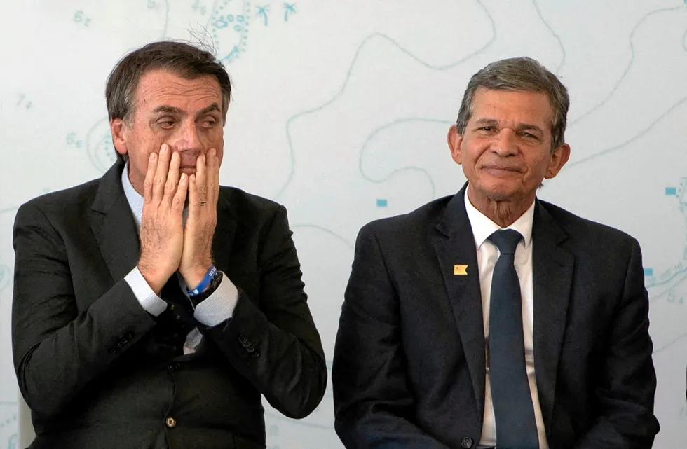 Critic: Brazilian President Jair Bolsonaro (left) and Petrobras chief executive Joaquim Silva e Luna