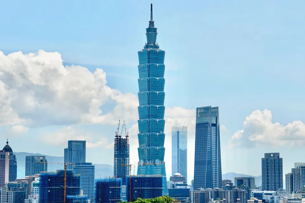 The skyline in Taiwan's capital, Taipei.