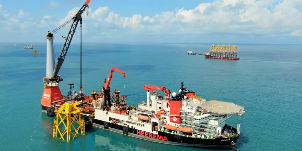 Taiwan offshore wind construction