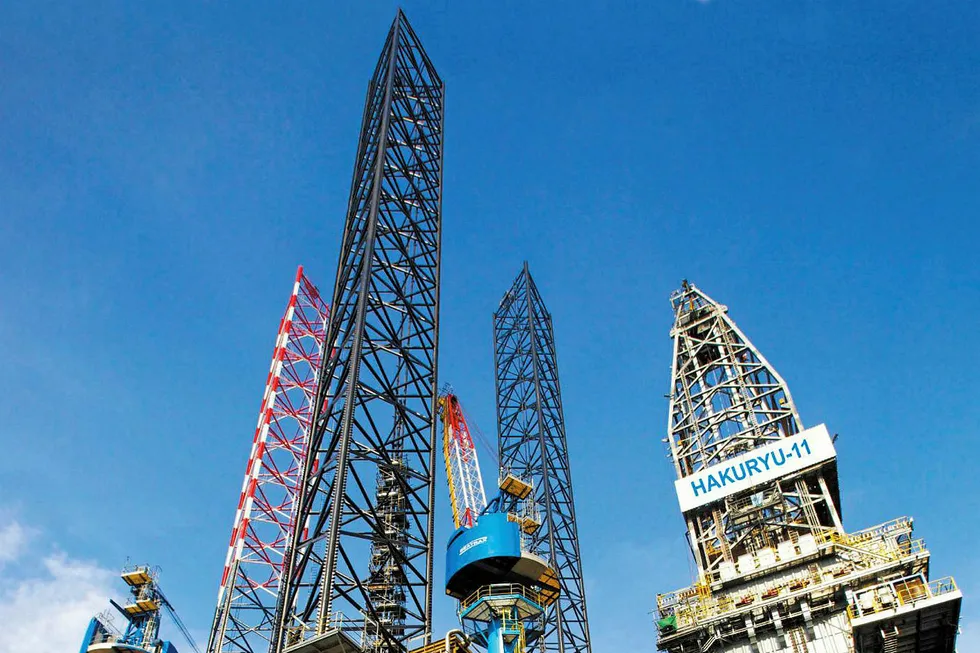 On call: Japan Drilling Company's jack-up drilling rig Hakuryu-11 has been in action off Vietnam