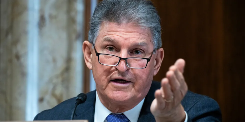 Senator Joe Manchin at a Senate committee hearing last week