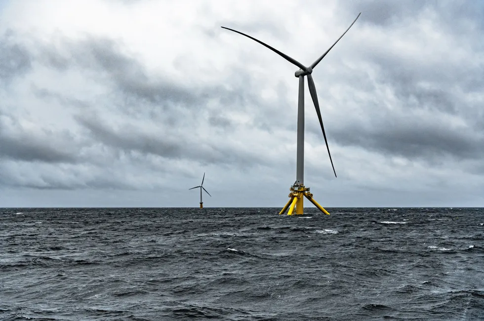 TetraSpar Hywind Demo Metcentre North Sea floating wind in Norway.