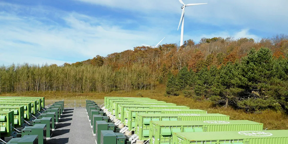 Invenergy battery storage assets at the Beech Ridge wind farm.