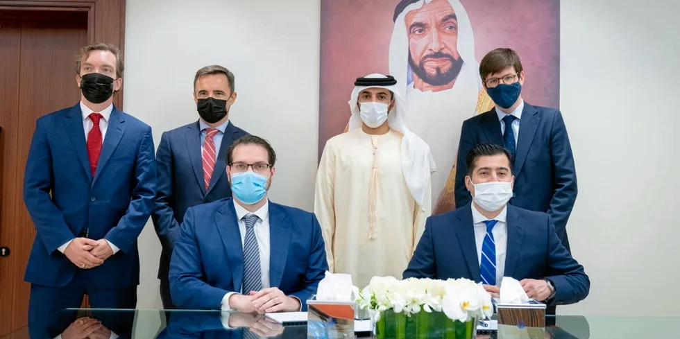 The signing of a strategic partnership between BESIX, Tech Group, and Ocean Harvest for the development of a land-based salmon farm in the United Arab Emirates.
