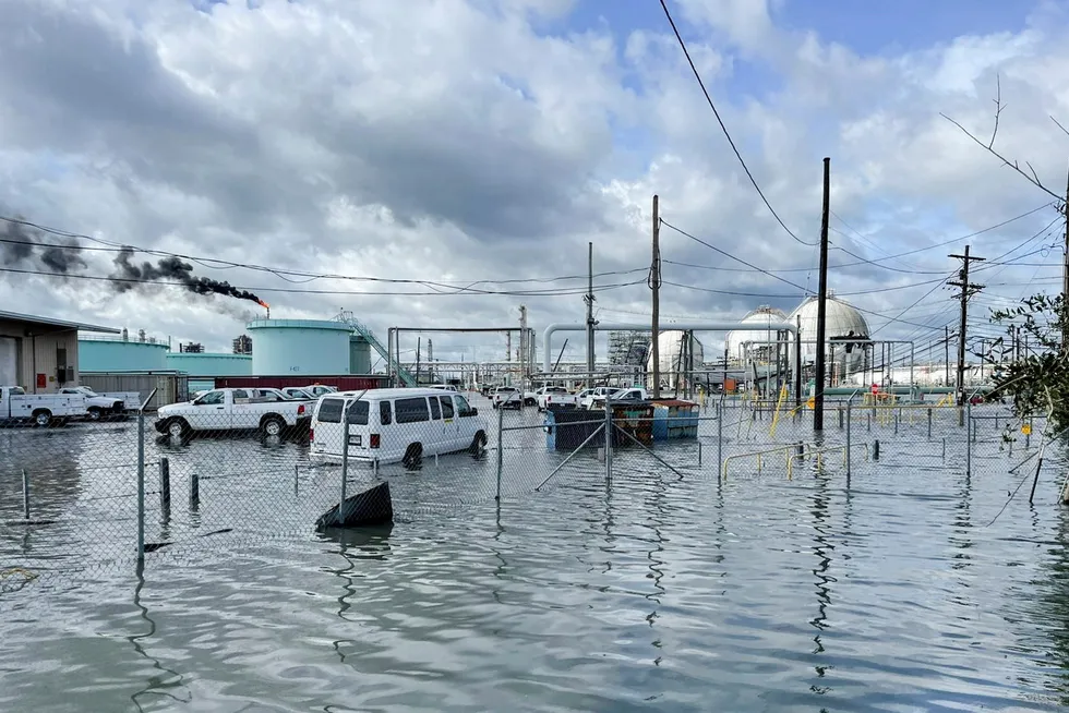 Damaged: The Shell Norco Manufacturing Facility is flooded after Hurricane Ida pummeled Norco, Louisiana