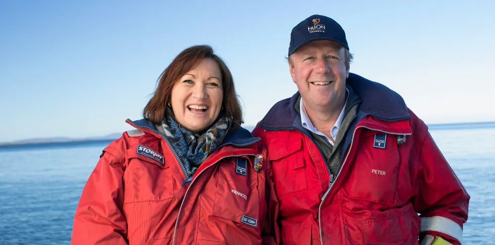 Huon Co-founders Frances and Peter Bender.