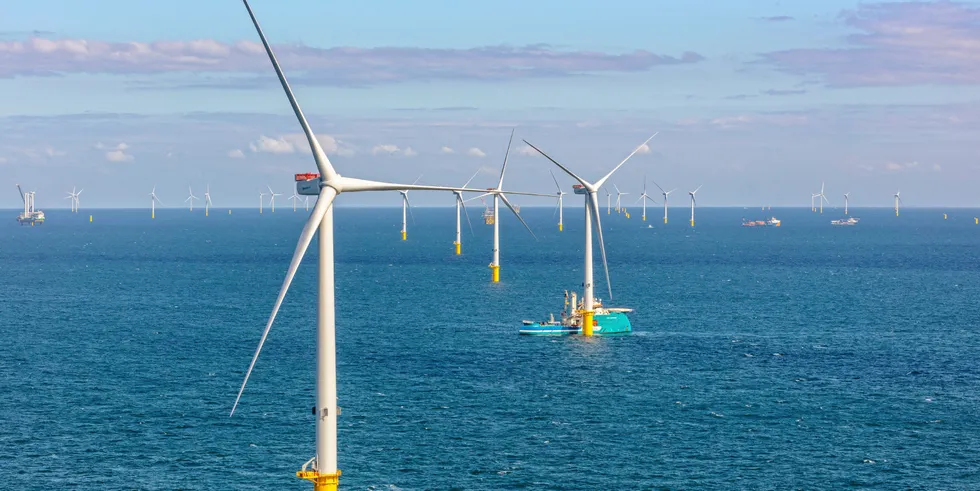 Final turbine being installed at the Borssele 3 & 4 offshore wind array