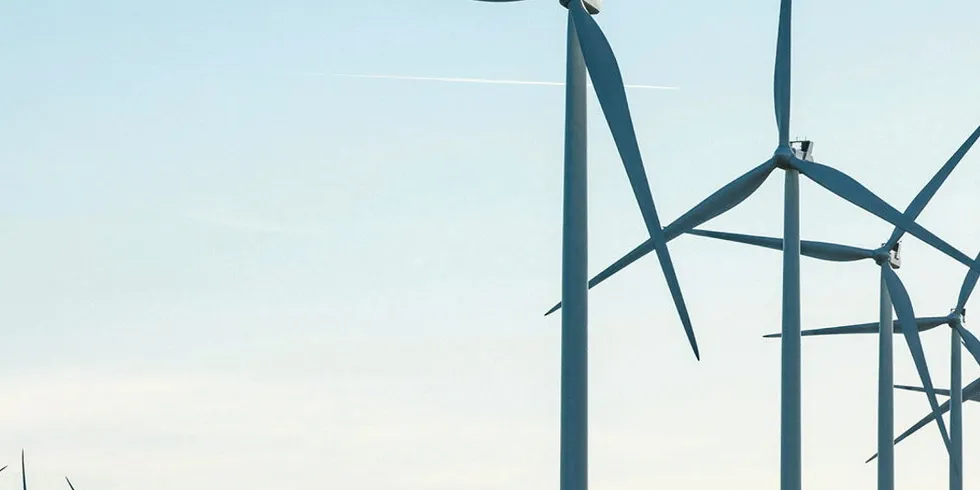 . South Plaines wind farm in Texas, USA, with Vestas turbines.