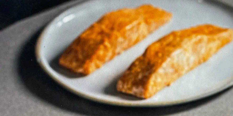 It's not what it looks like: A plant-based 'salmon' fillet from Israeli company Plantish.