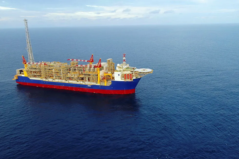 Development: the Ichthys Venturer FPSO moored at the Ichthys field off Western Australia