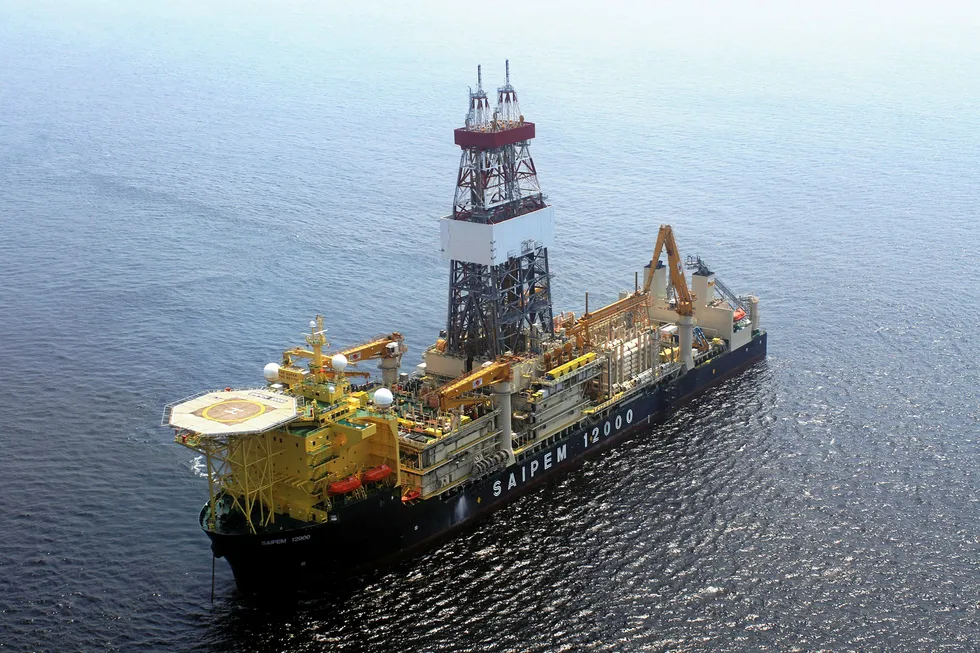 In the spotlight: the drillship Saipem 12000, which drilled the Calypso well for Eni, was intercepted by the Turkish Navy off Cyprus